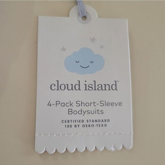 Cloud Island™ Blue Adventure Short Sleeve Bodysuit 4pk Newborn - Picture 10 of 12